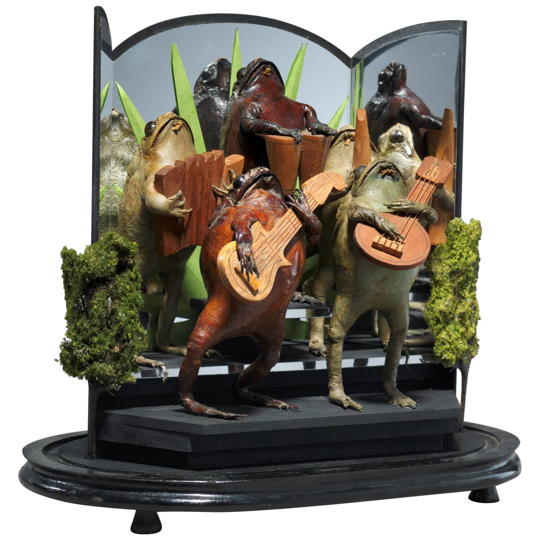 Diorama with Orchestra of Taxidermy Toads