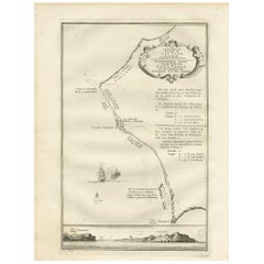 Antike Karte der Küste von Kap Verde von J. Van Der Schley, um 1750