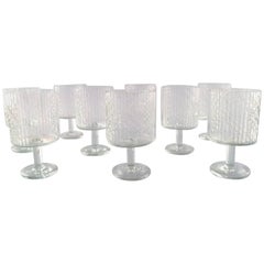 Riihimaki Riihimaen, Finland, Findari Nine Glasses by Nanny Still, 1960s