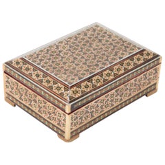 Persian Tessellated Bone and Inlaid Wood Box