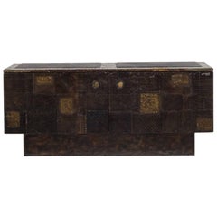 Unique Paul Evans Studio Special Order Cabinet with Bi-Fold Doors and Slate Top