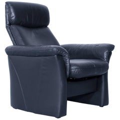 Designer Chair Leather Black Relax Function Couch Modern