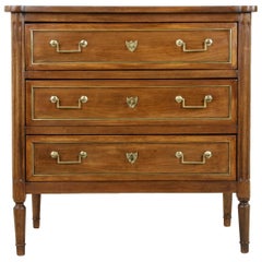 Antique Late 18th Century French Louis XVI Period Walnut Commode, Chest, or Nightstand
