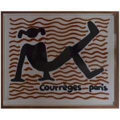 Vintage Andrianna Shamaris Courrèges Yoga Pose Framed