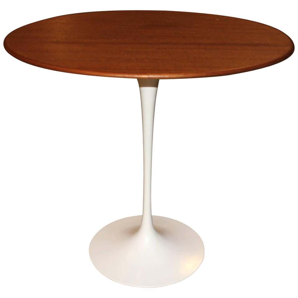 Original Table Saarinen Style Tulip Small Table Orange Top For Sale at 1stDibs ...