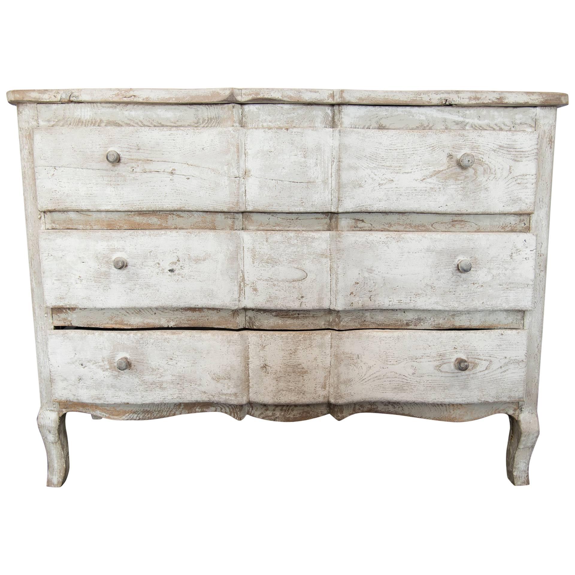 Three-Drawer Painted White Swedish Chest