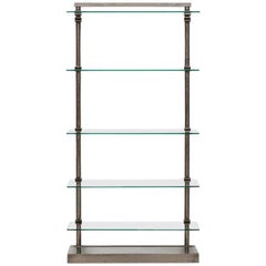 Industrial Shelf in Glass and Steel Produced in France