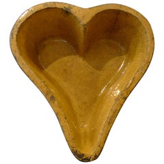 Antique Cake Mold in the Shape of love heart, 19th Century