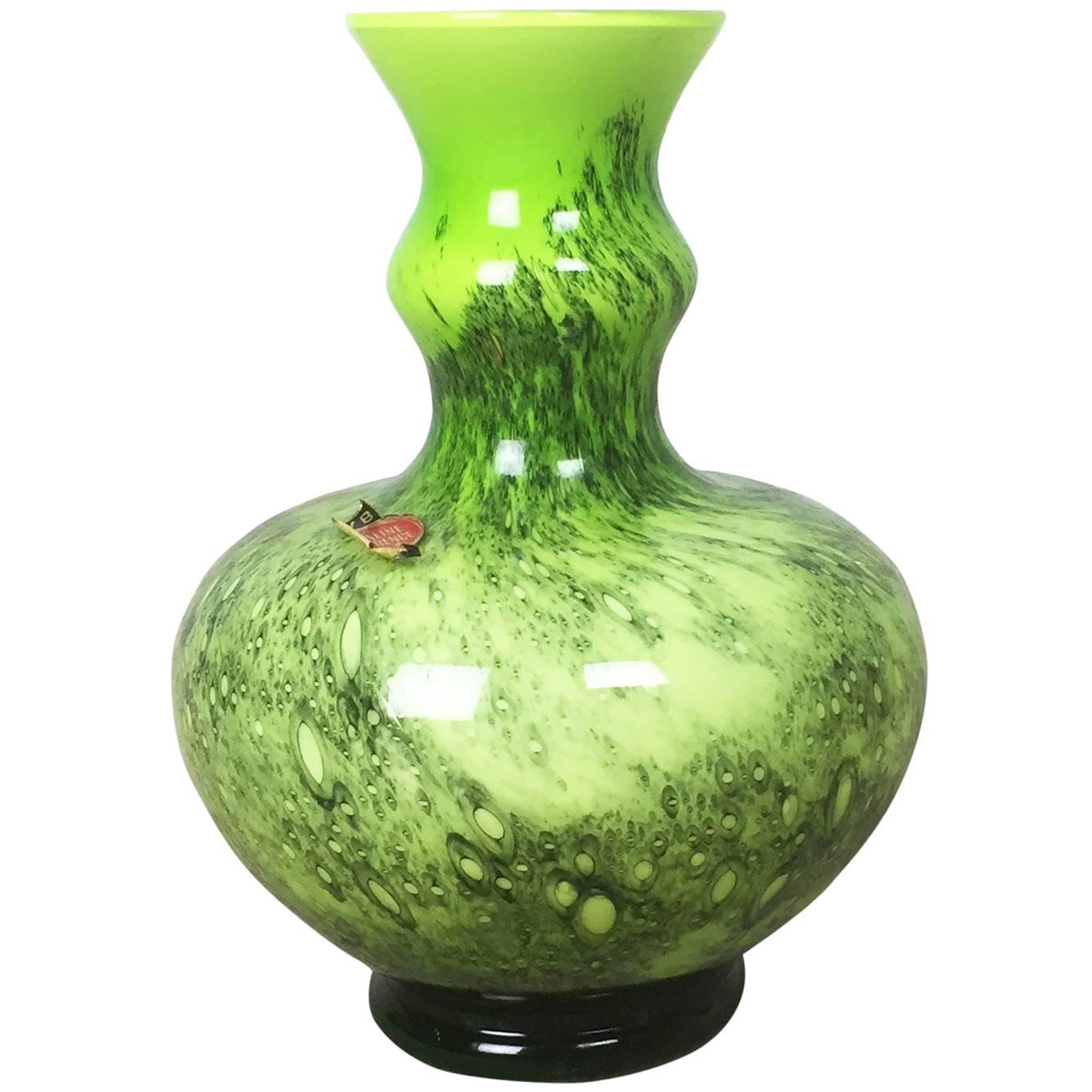 Vintage 1970s Opaline Florence Vase Designed by Carlo Moretti, Italy