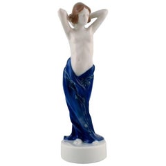 Art Deco Rosenthal Porzellanfigur einer nackten Frau:: 1940er Jahre