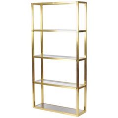 French 1970s Brass Etagere