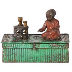 Viennese Cold Painted Bronze Box with Orientalist Figure 