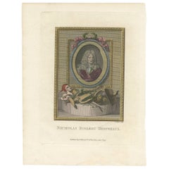 Antique Portrait of Nicolas Boileau-Despreaux by J. Collyer, 1775