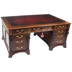 Antique Early 20th Century Partners Desk by Harrods "The Gillows Model"