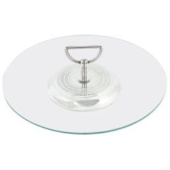 Midcentury Christofle Vibrations Cheese Hors D'oeuvres Tray Silver Plate