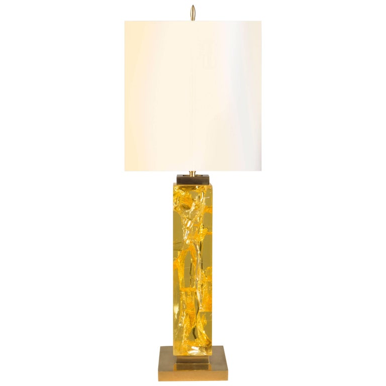 Single Resin Table Lamp, France, 1972 For Sale at 1stdibs