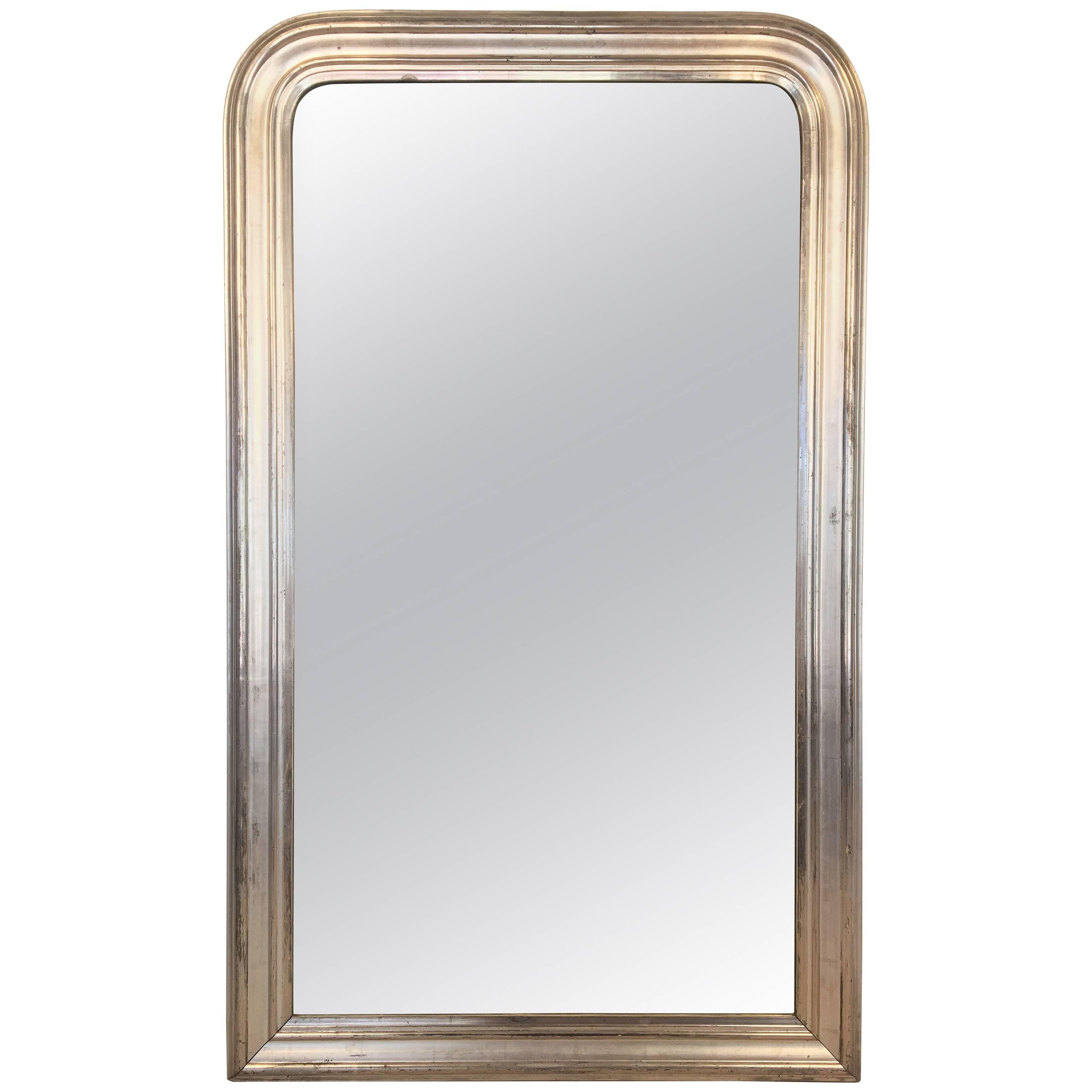 Louis Philippe Silver Gilt Mirror (H 53 1/2 x W 32)
