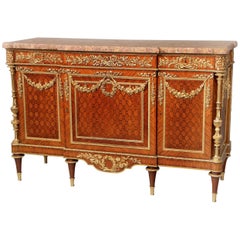 Fantastic Late 19th Century Gilt Bronze and Parquetry Commode by Zwiener Jansen