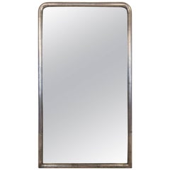 French Silver Gilt Bistro Mirror with Arch Top (H 54 1/2 x W 31)