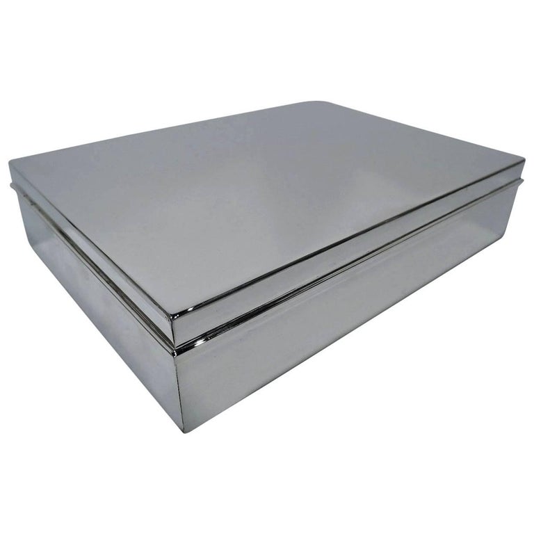 Tiffany and Co. Large and Heavy Sterling Silver Keepsake Box For Sale at 1stDibs