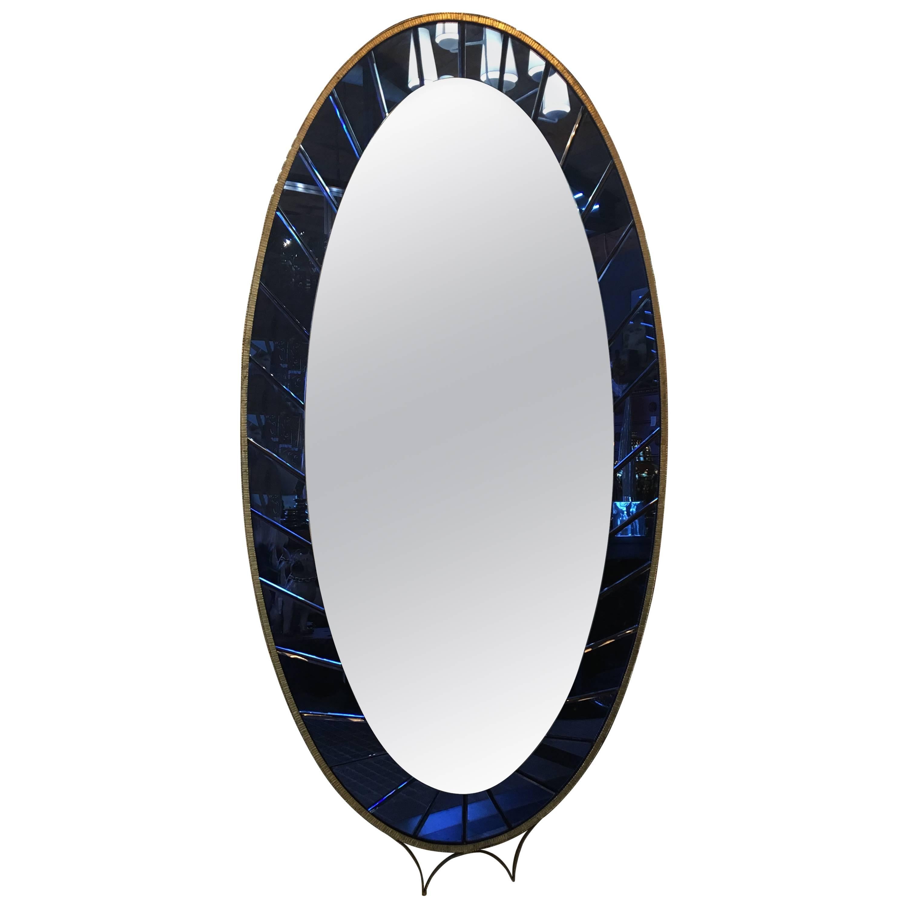 Midcentury Large Oval Mirror