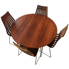 Hans Brattrud Rosewood Table and Chairs