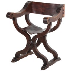 Vintage Italian Savonarola Chair