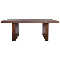 Milo Baughman Walnut Plank Dining Table / Desk / Conference Table