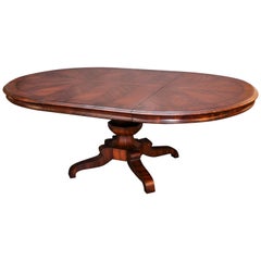 Alfonzo Marina Round "Palafoxina" Walnut Veneered Dining Table