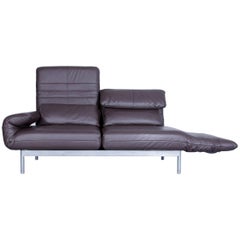 Rolf Benz Plura Designer Sofa Set Leather Brown Relax Function Couch Modern