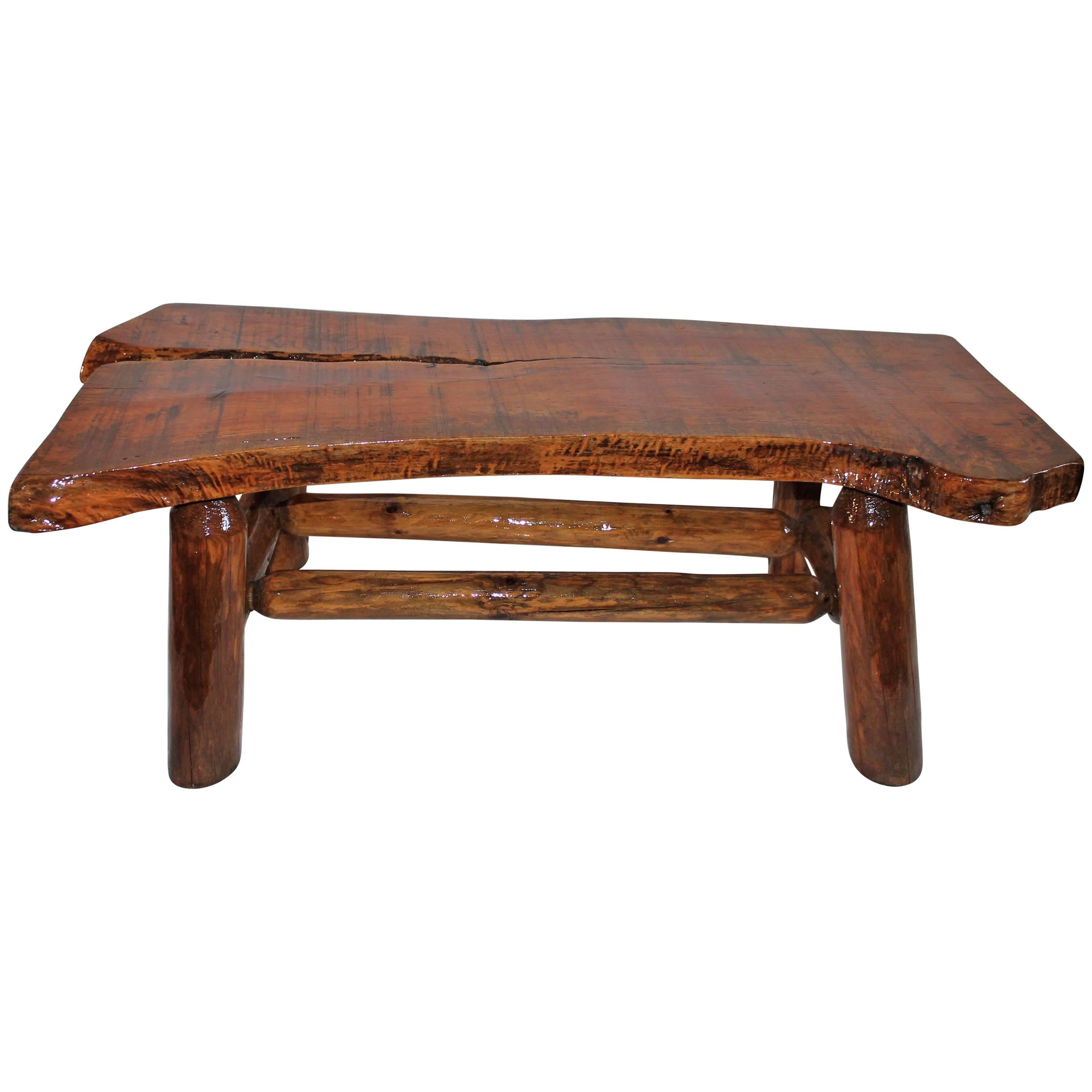Rustic Coffee Table or Bench from Midwest For Sale