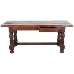 Solid Oak Trestle Table 