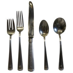 Vintage 80-Piece Sterling Flatware Set by Frank Herschede Co.