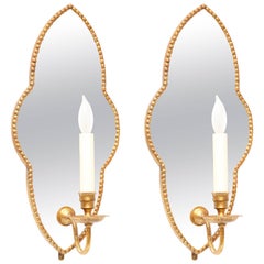 Used Pair of Mirrored Venetian Style Wall Sconces by Vaughan