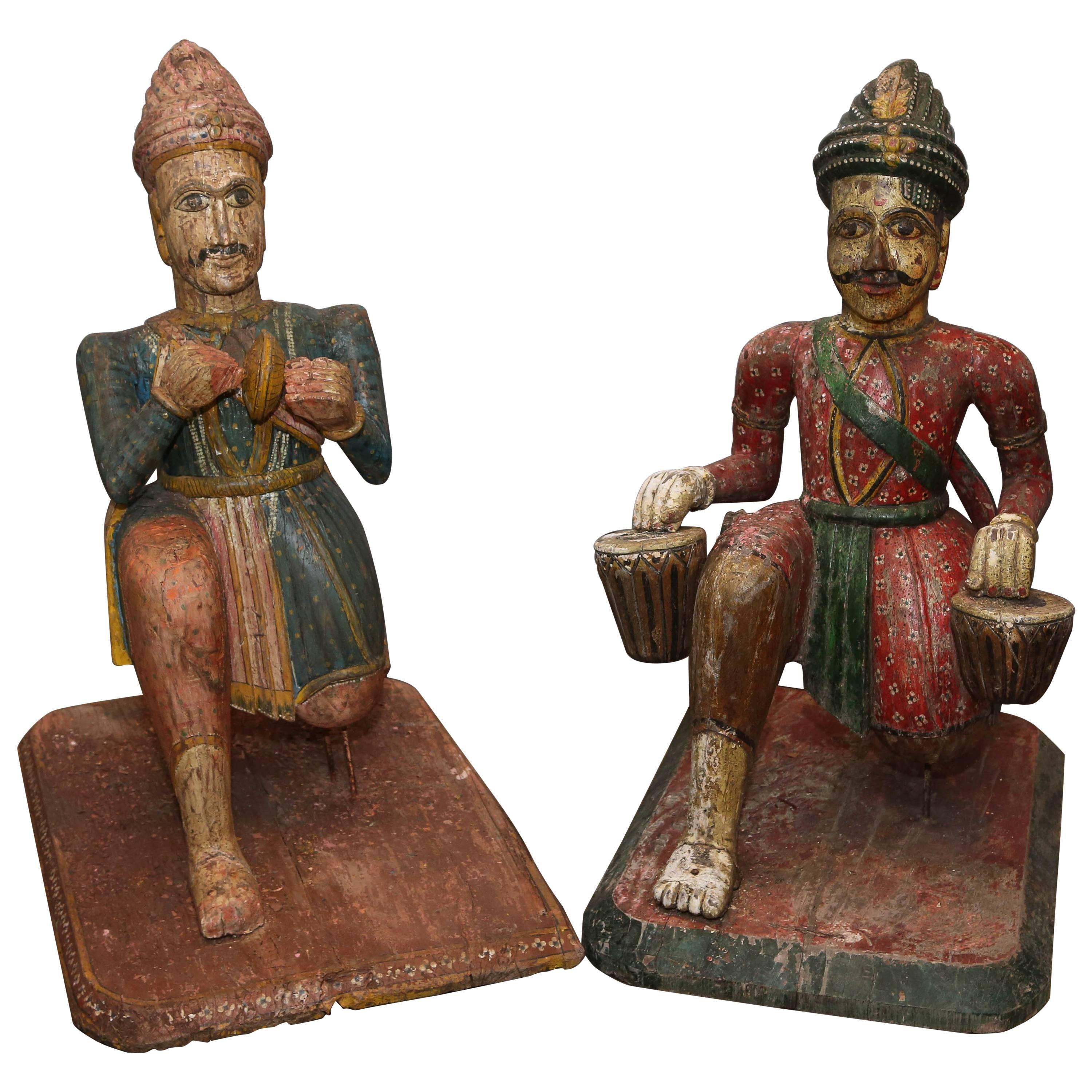Pair of Rare Life-Size Anglo-Indian Figures