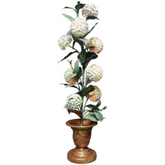 Superbly Whimsical Midcentury Hydrangea Floor Lamp