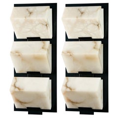Large 'Triple Block Metal' Model #230 Sconce in the Manner of Pierre Chareau