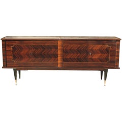 Beautiful French Art Deco Macassar Ebony Sideboard / Buffet / Bar, circa 1940s