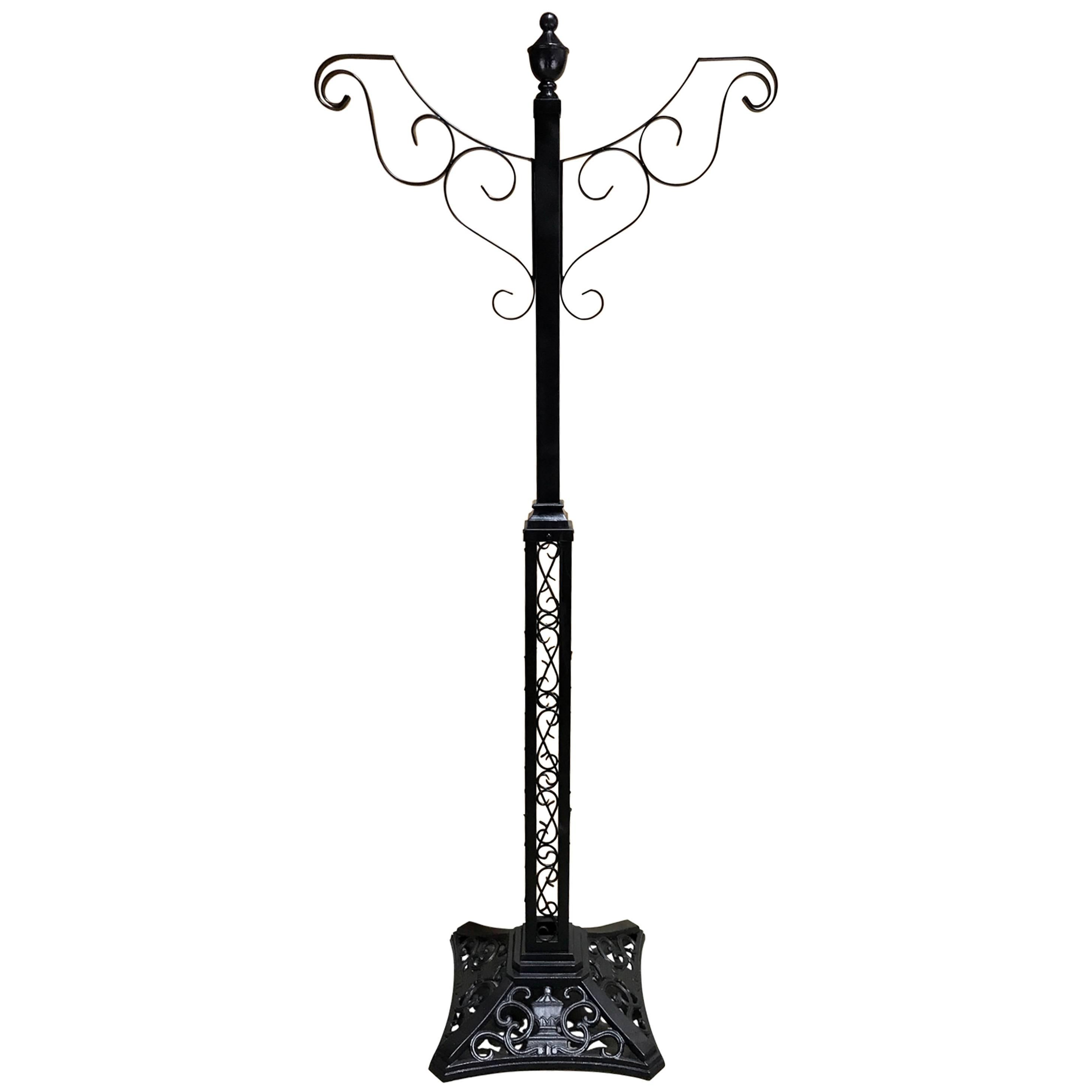 Victorian Style Wrought Iron Lamp Post Hanging Planter, from Walt Disney World
