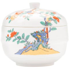 Contemporary Japanese Kakiemon Porcelain Covered Bowl