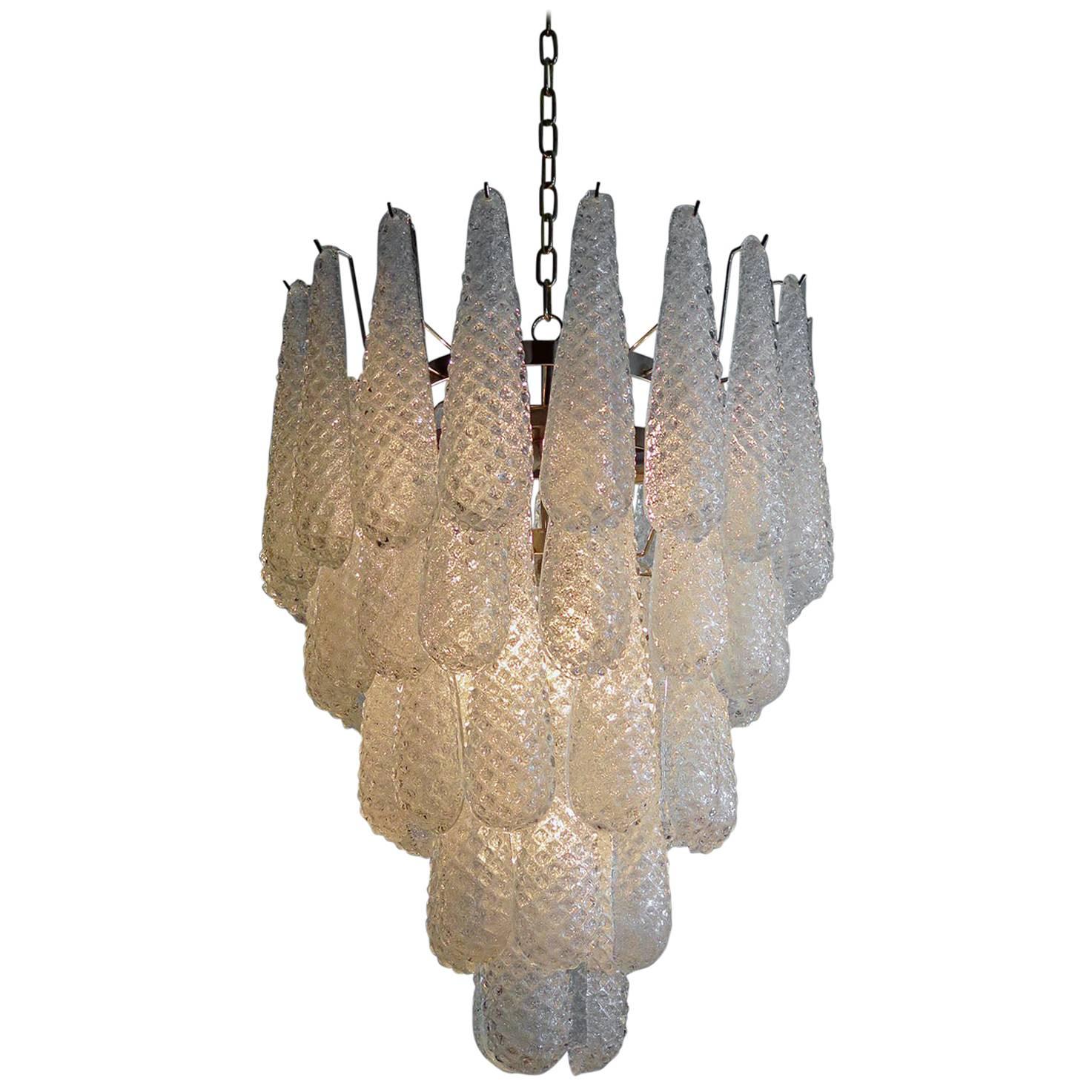 Italian Murano Petals Chandelier, Murano