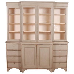 Painted Breakfront Bookcase