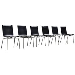 Fabiaan Van Severen Crossed Leg Dining Chairs, Belgium, 1998