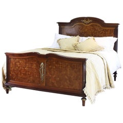 Antique Parquetry Empire Style Bedstead in Mahogany, WK91