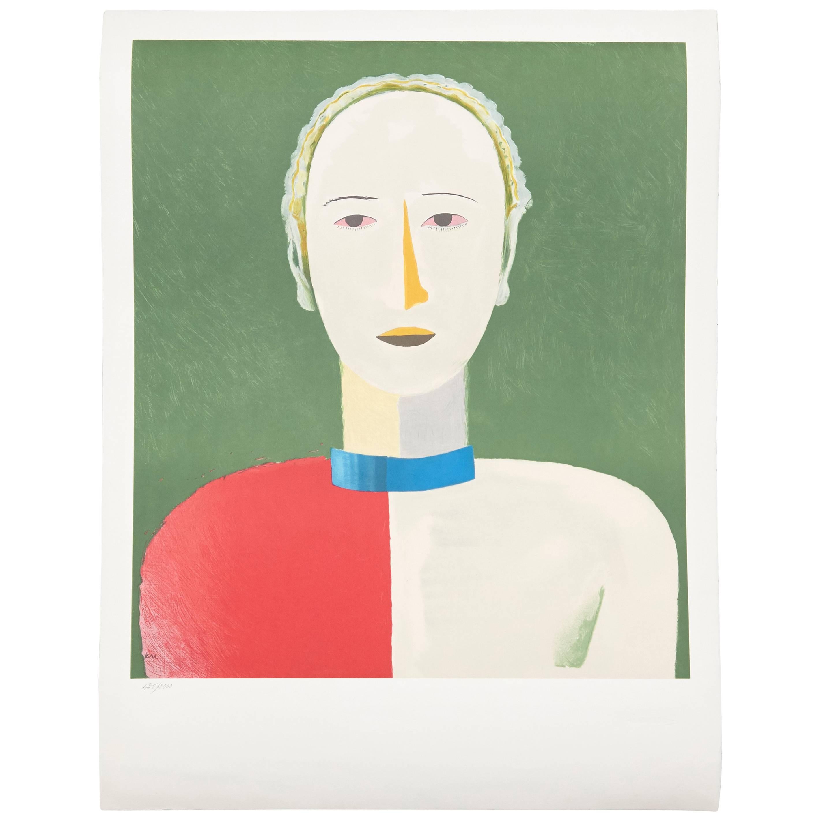 Malevich "Portrait of a Female" Lithography