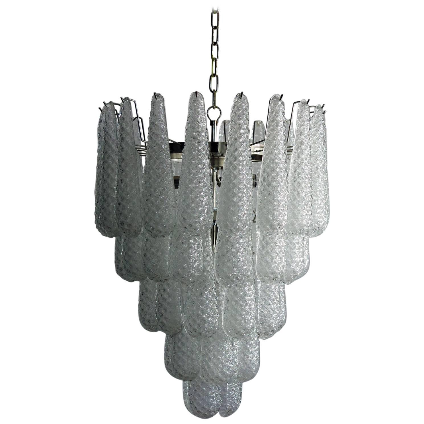 Italian Murano Petals Chandelier, Murano For Sale