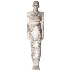 Contemporary Ceramic Figural Lifesize Female Sculpture by Dora Várkonyi