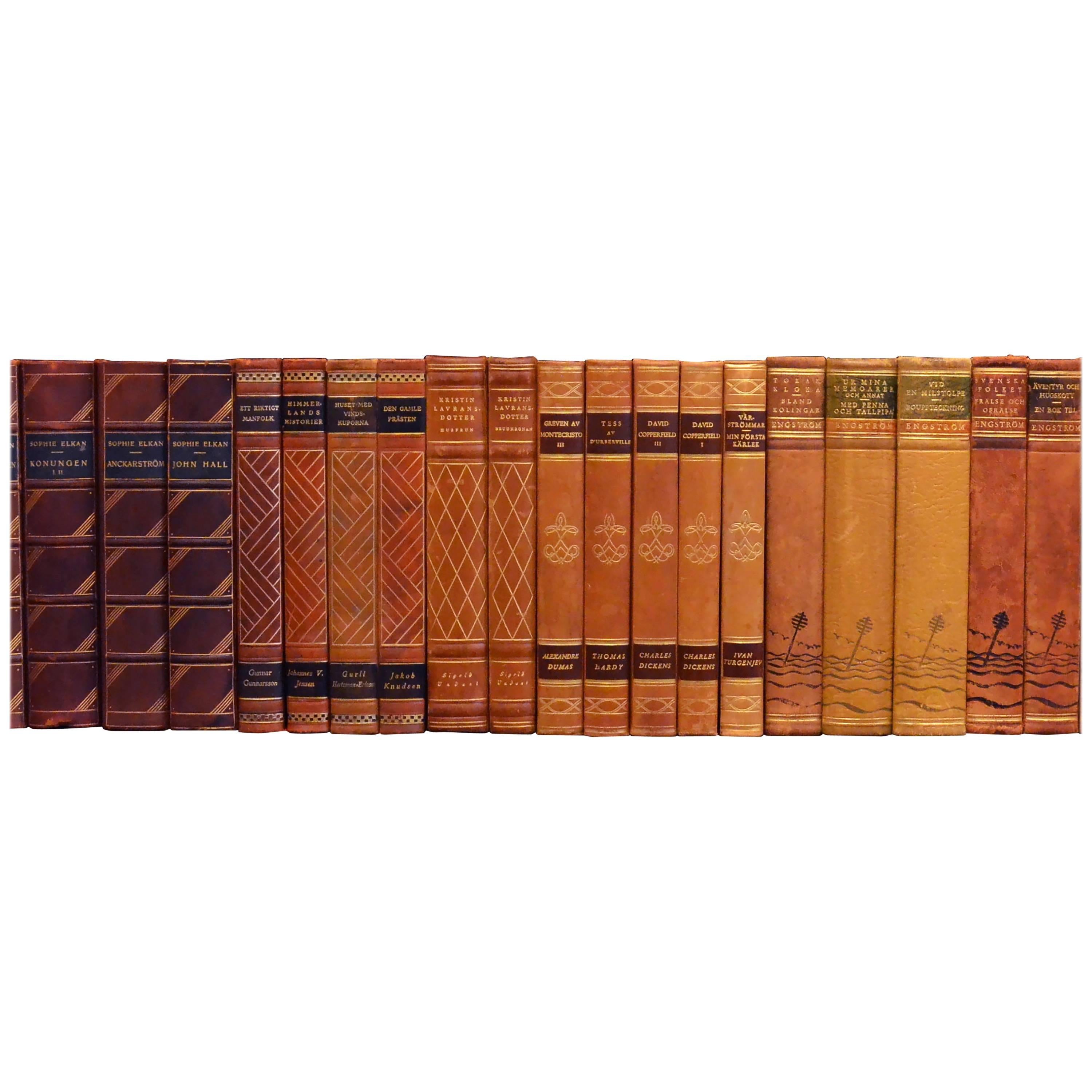 Early 20th Century Leather Bound Library Books Series 42