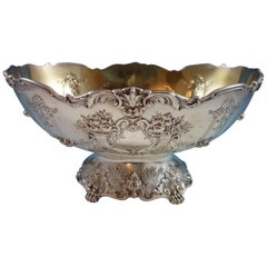 Francis I Reed & Barton Sterling Silver Fruit Bowl Pedestal Gold Wash Hollowware