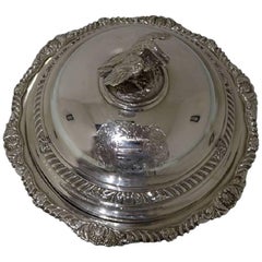 George IV Sterling Silver Antique Large Entree Dish and Cover Richard Sibley